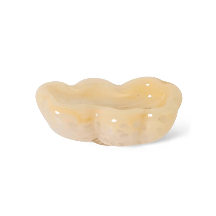 HKliving - Glazen kom, oyster