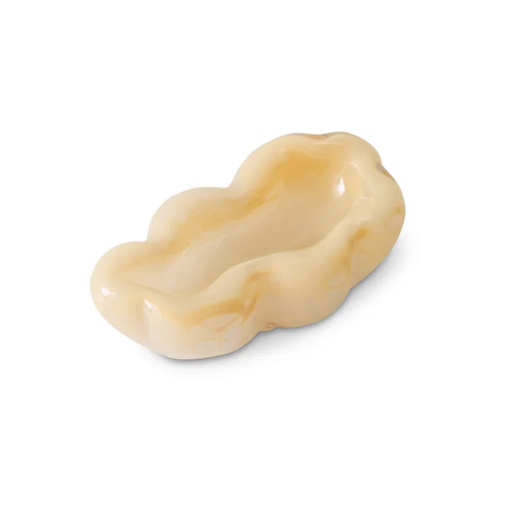 HKliving - Glazen kom, oyster