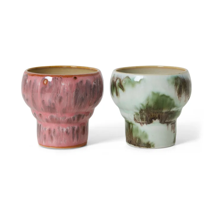 HKliving - 70's Espressomok, lungo, expression (set van 2)