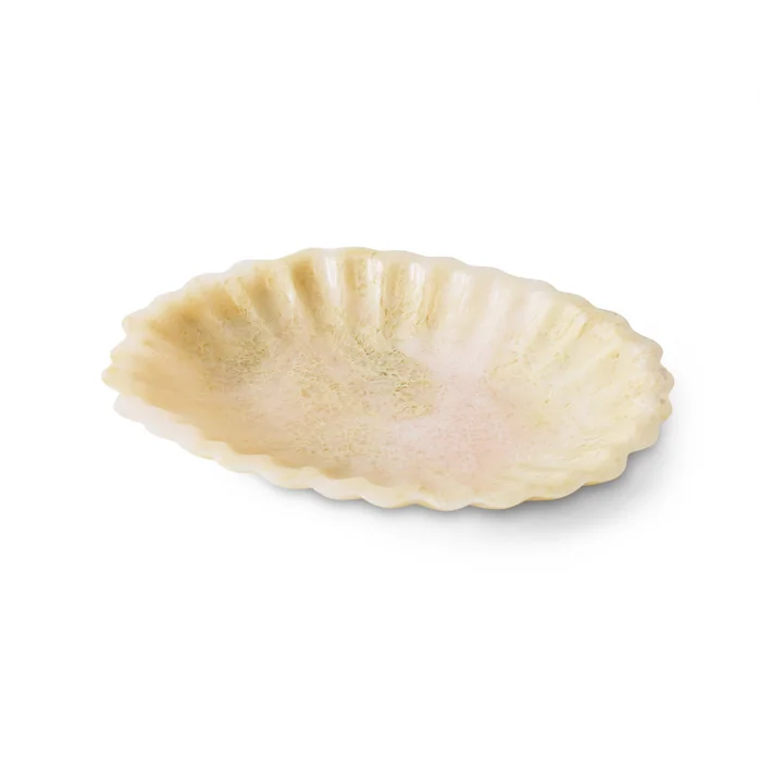 HKliving - New Classics Bakje van hars, 29 x 21,5 cm, ivory