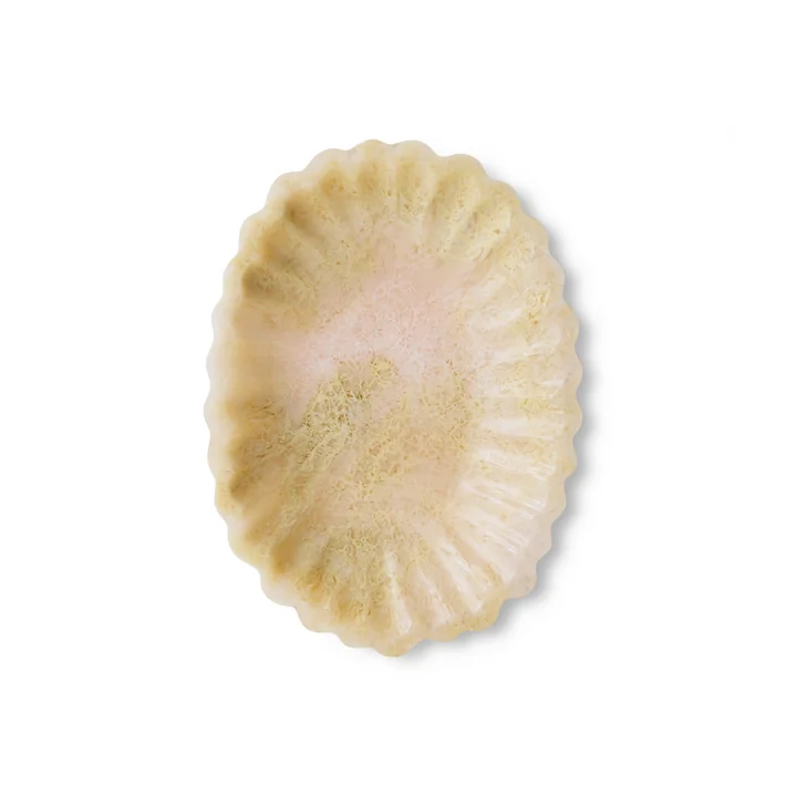 HKliving - New Classics Bakje van hars, 29 x 21,5 cm, ivory