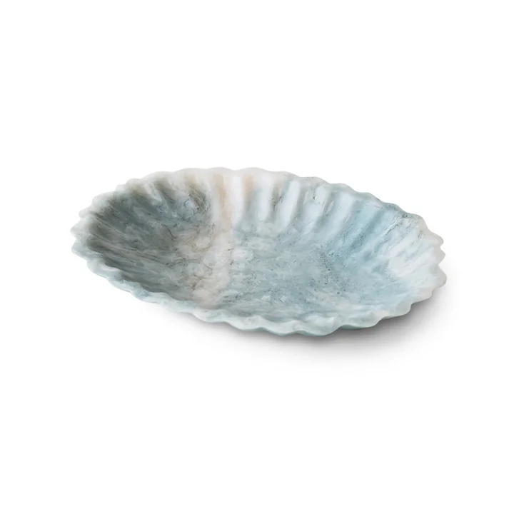 HKliving - New Classics Bakje van hars, 29 x 21,5 cm, pale blue