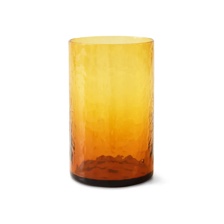 HKliving - Tube Drinkglas, H 12 cm / 400 ml, amber