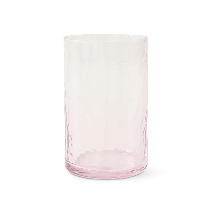 HKliving - Tube Drinkglas, H 12 cm / 400 ml, blush