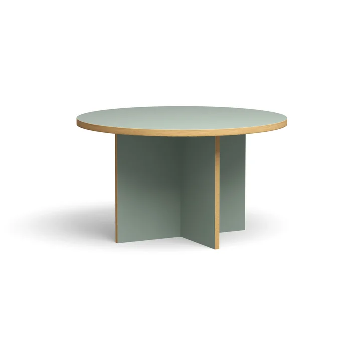 HKliving - Eettafel, Ø 130 cm, lichtblauw