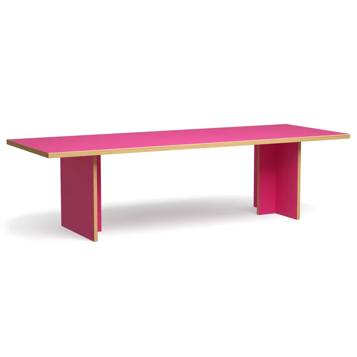 HKliving - Rechthoekige eettafel, 280 cm, framboos