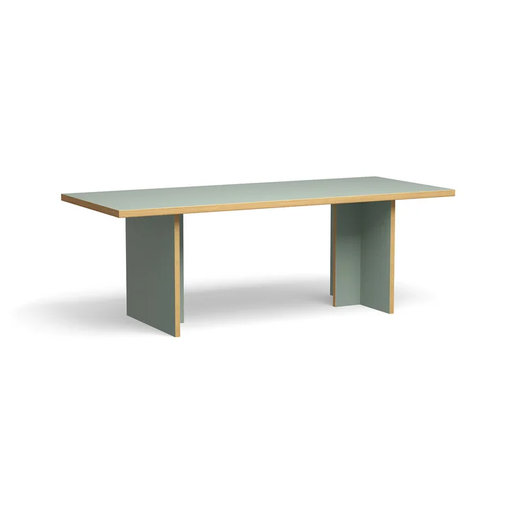 HKliving - Rechthoekige eettafel, 220 cm, lichtblauw