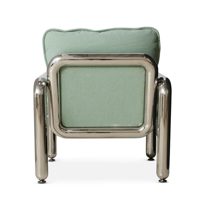 HKliving - Chrom - Loungestoel, canvas mint