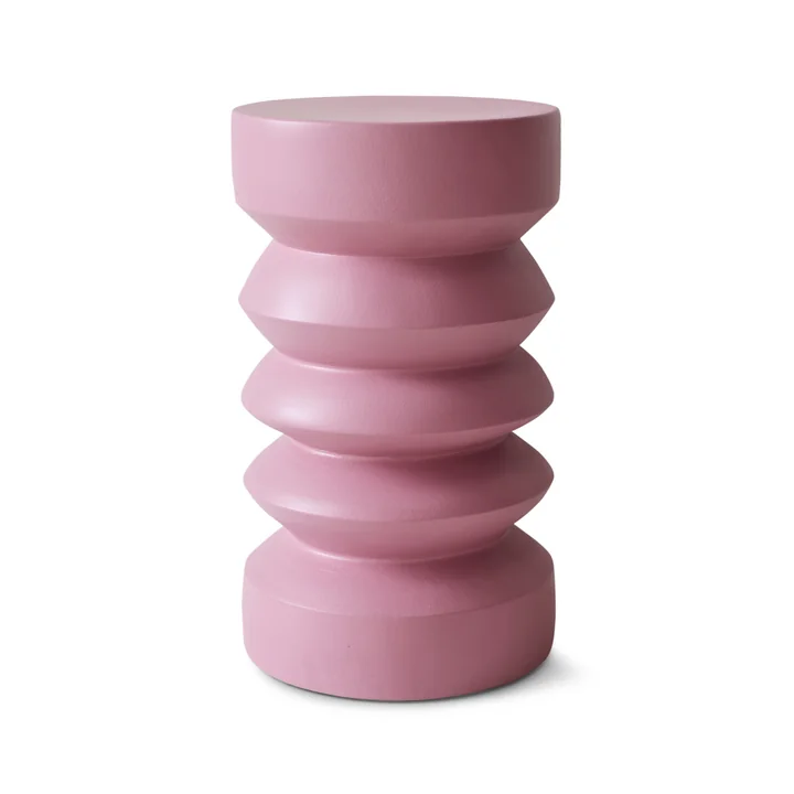 HKliving - Steengoed bijzettafeltje, Ø 32 x H 41 cm, rouge