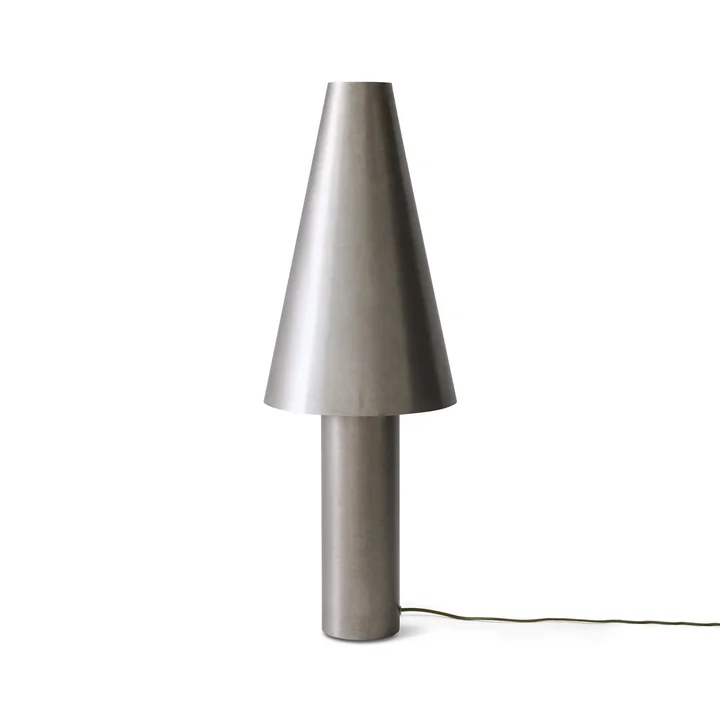 HKliving - Metal Cone Tafellamp, zilvergrijs