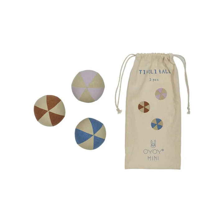 OYOY Mini - Tivoli ballen, Ø 7,5 cm, multi (set van 3)