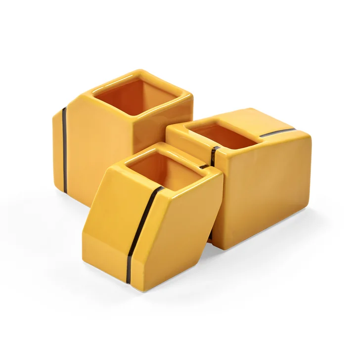 Serax - Silos vaas, mini, geel (set van 3)