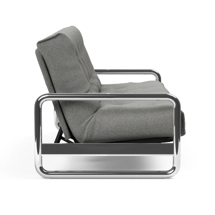 Innovation Living - Lomira Classic Slaapbank, incl. Nordic matras, 140 x 200 cm (533 Boucle Ash Grey)