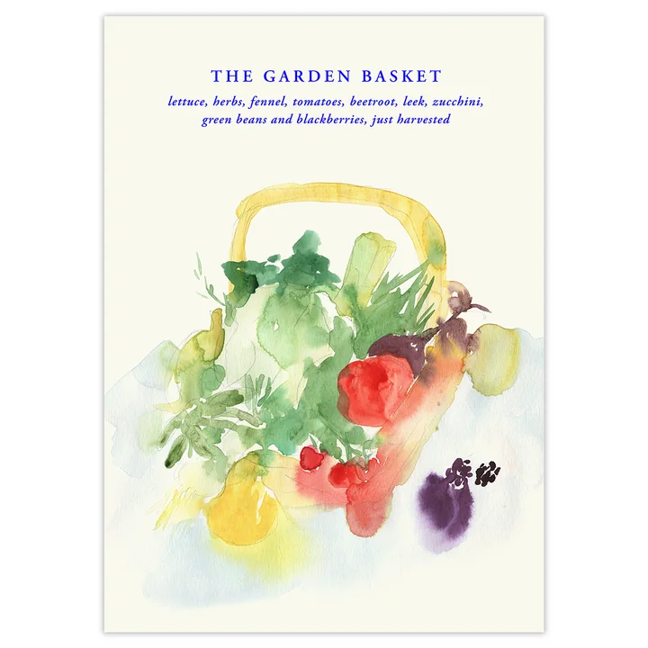 Paper Collective - The Garden Basket Poster, 100 x 140 cm