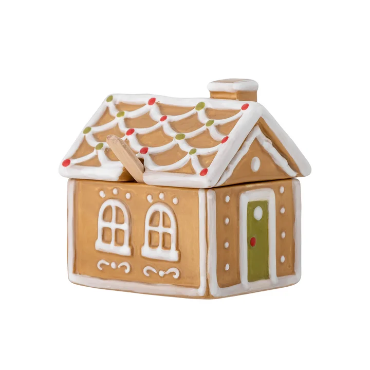 Bloomingville - Ginnie pot met deksel en lepel, bruin