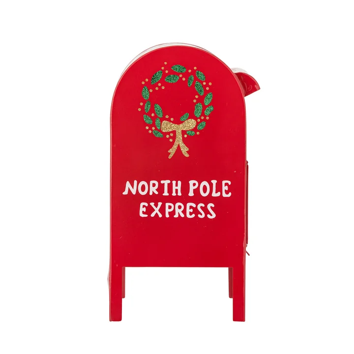 Bloomingville - Carlo brievenbus kerstdecoratie, rood