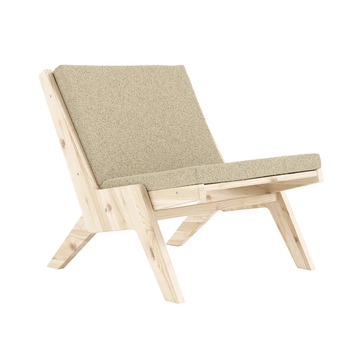 Karup Ontwerp - Sway Lounge Chair met zitkussen, natuurlijk grenen /. pebble beige