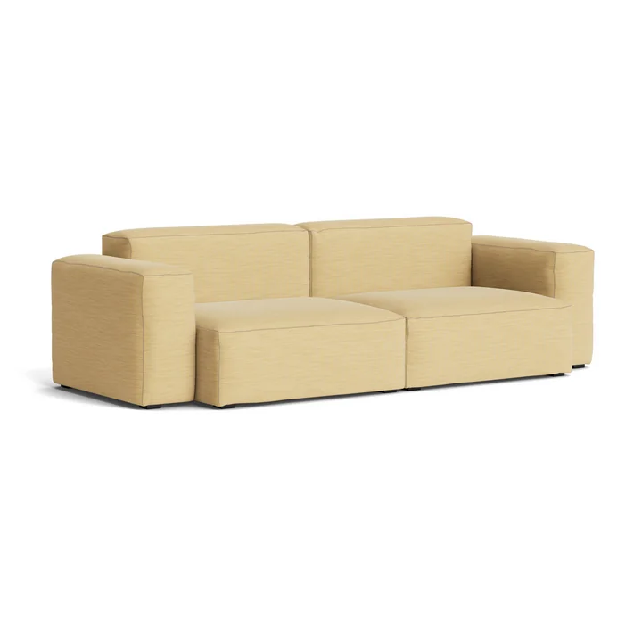 HAY - Mags Soft Sofa 2,5 zits met lage armleuning, combinatie 1, geel (Yuma 833) / naden: beige