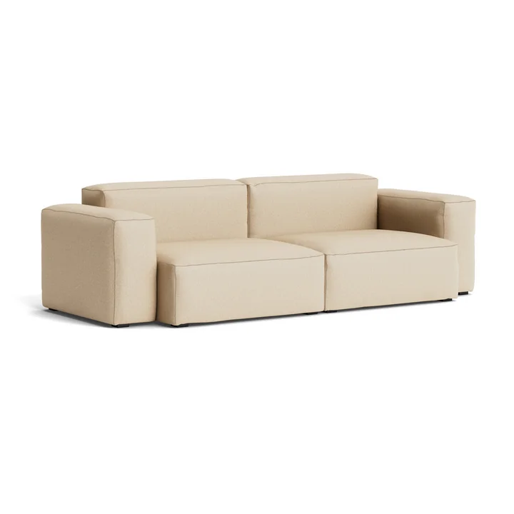 HAY - Mags Soft Sofa 2,5 zits met lage armleuning, combinatie 1, beige ( Hallingdal 220) / naden: beige