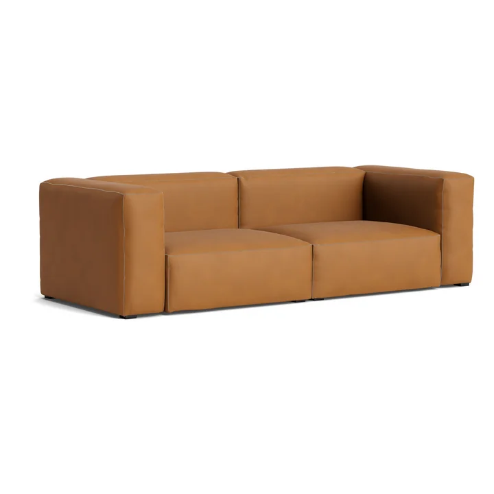 HAY - Mags Soft Sofa 2,5 zits, combinatie 1, cognac (Sense) / naden: beige