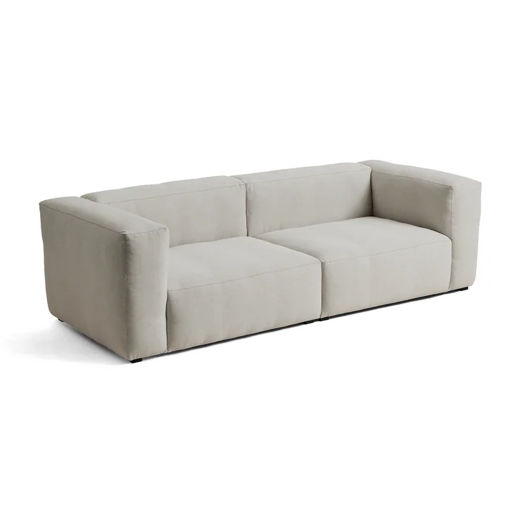 HAY - Mags Soft Sofa 2,5 zits, combinatie 1, lichtgrijs (Story 102) / naden: beige