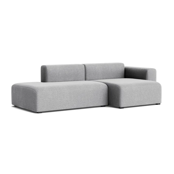 HAY - Mags Sofa 2,5 zits met lage armleuning rechts, combinatie 3, lichtgrijs ( Hallingdal 130)