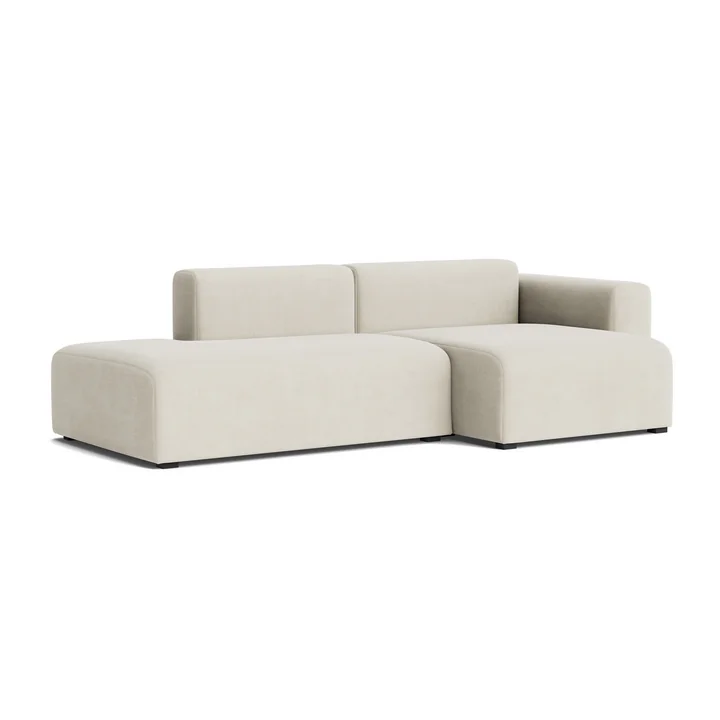 HAY - Mags Sofa 2,5 zits met lage armleuning rechts, combinatie 3, crème ( Linara 440)