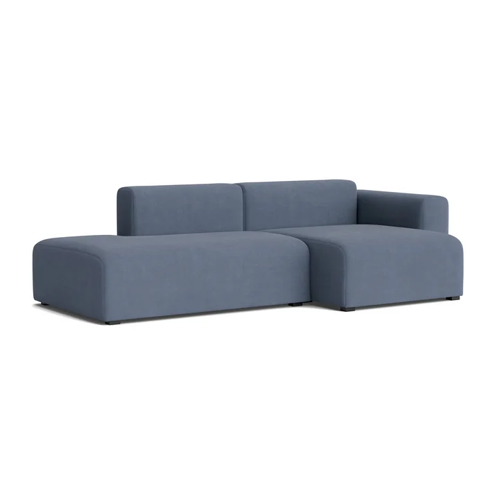 HAY - Mags Sofa 2,5 zits met lage armleuning rechts, combinatie 3, blauw ( Linara 198)