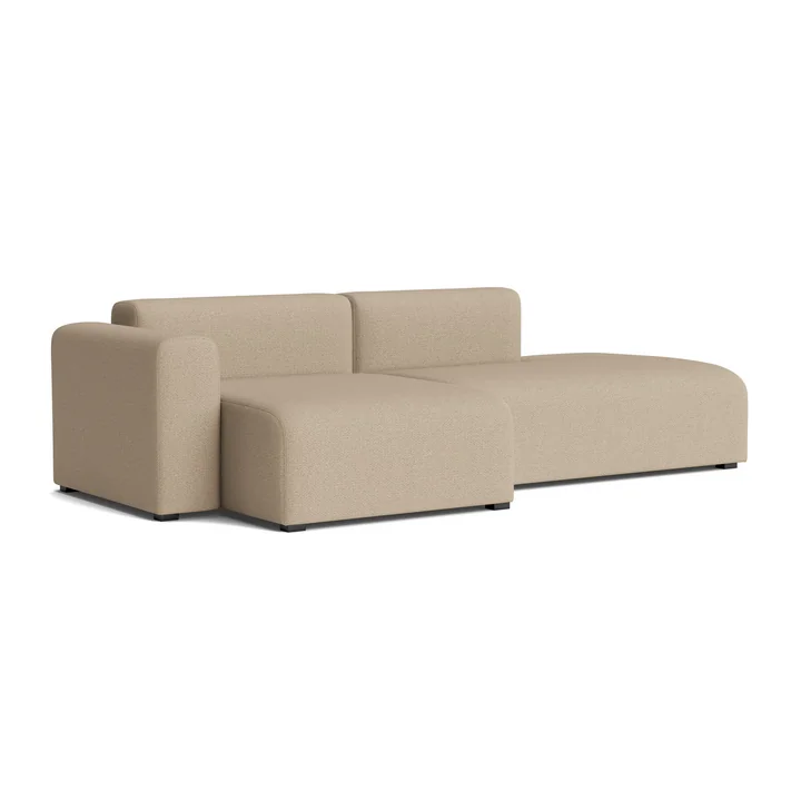 HAY - Mags Sofa 2,5 zits met lage armleuning links, combinatie 3, warm grijs (Maglia)