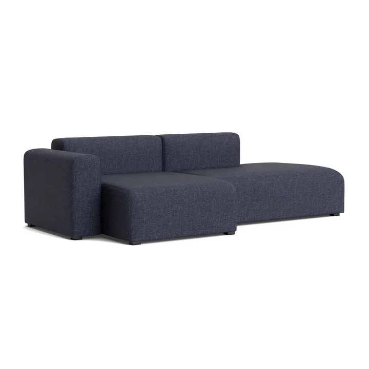 HAY - Mags Sofa 2,5 zits met lage armleuning links, combinatie 3, donkergrijs ( Overlap 03)