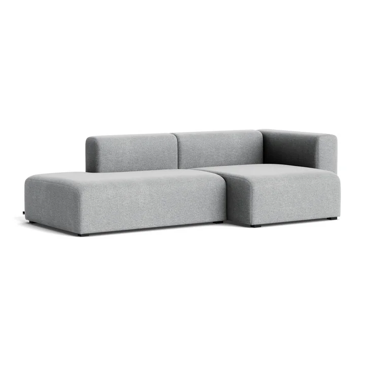 HAY - Mags Sofa 2,5 zits, combinatie 3, armsteun rechts / lichtgrijs ( Hallingdal 130)