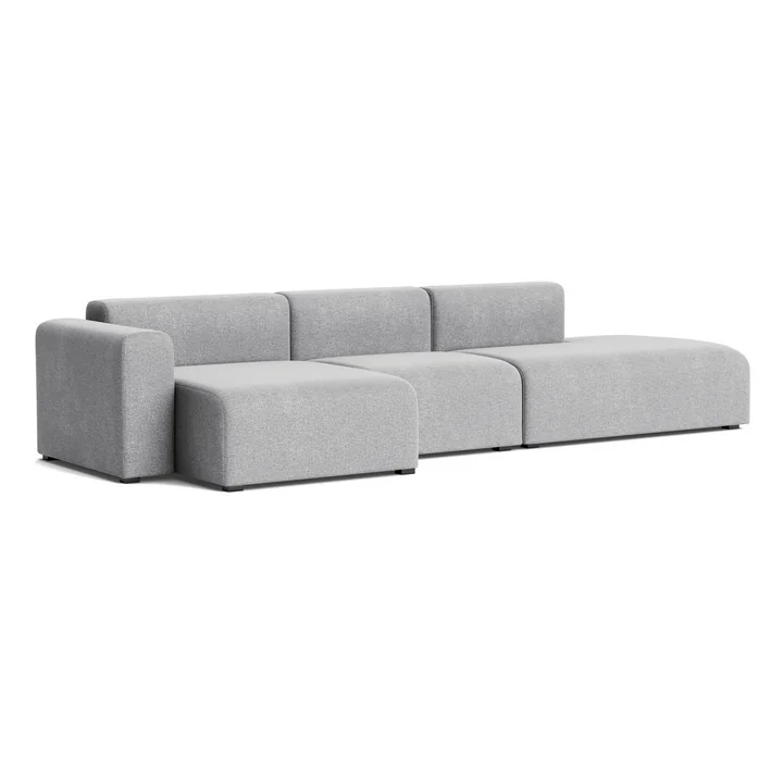 HAY - Mags Sofa 3 zits met lage armleuning links, combinatie 4, lichtgrijs ( Hallingdal 130)