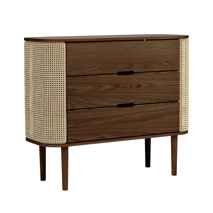 Umage - Treasures Ladenkast, donker eiken / Weens vlechtwerk