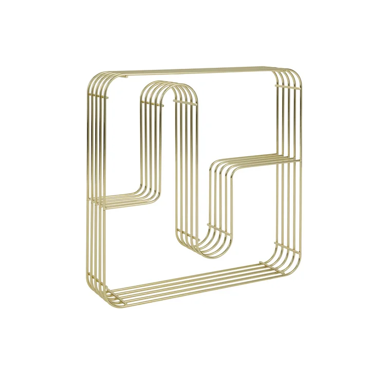 AYTM - Curva Vierkante wandplank, goud