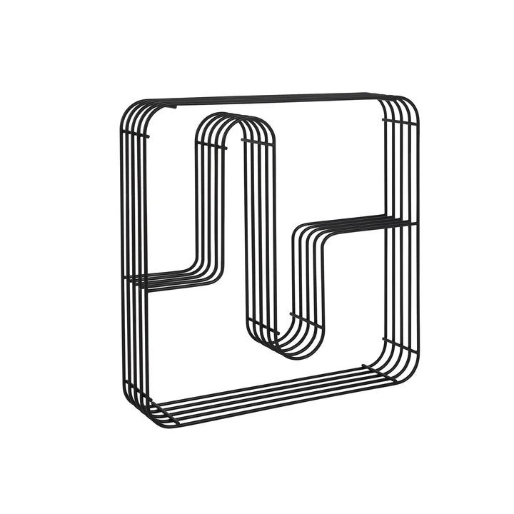 AYTM - Curva Vierkante wandplank, zwart