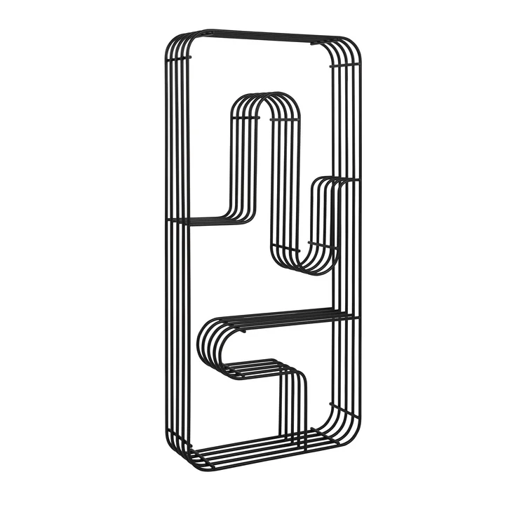 AYTM - Curva Wandplank rechthoekig, zwart