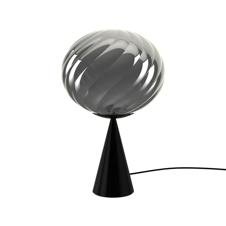 Tom Dixon - Whirl Cone Fat LED tafellamp, zilver / zwart