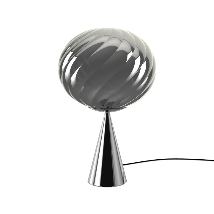 Tom Dixon - Whirl Cone Fat LED tafellamp, zilver / zilver