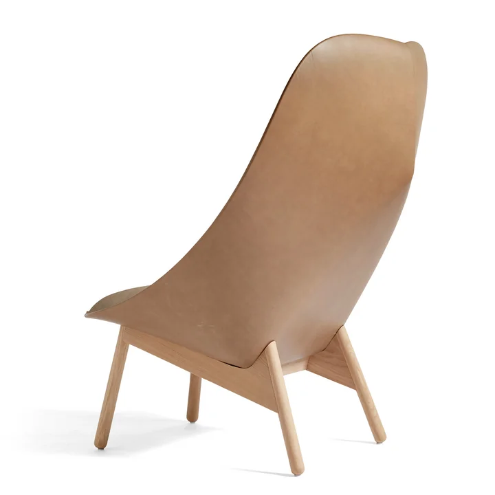 HAY - Uchiwa Gewatteerde fauteuil, eik / zitting beige (Naveli 213) / rug nougat (Sense)