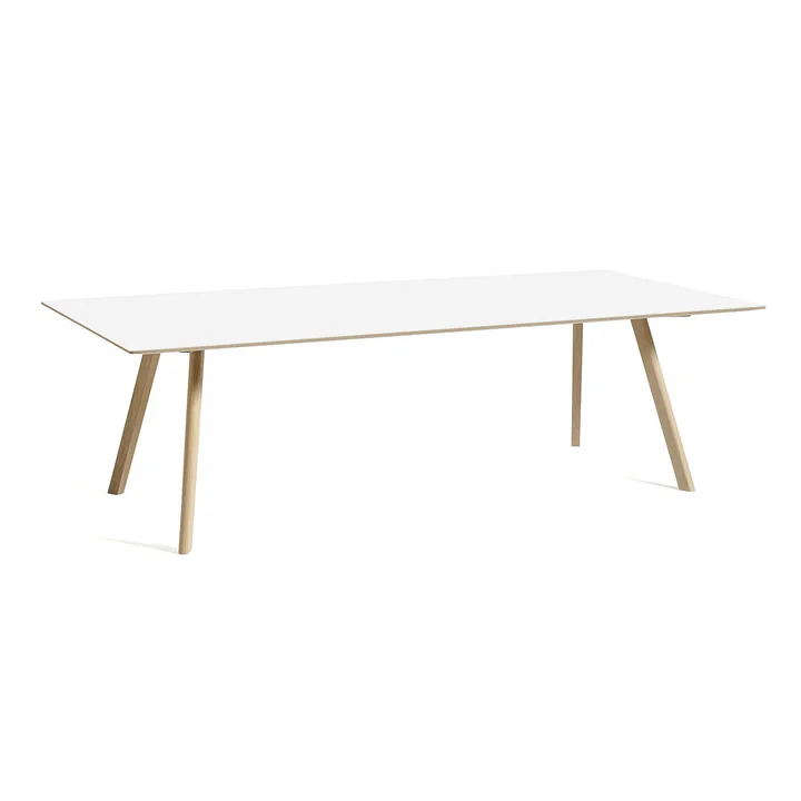 HAY - Copenhague CPH30 Eettafel, 250 x 120 cm, gelakt eiken / wit laminaat