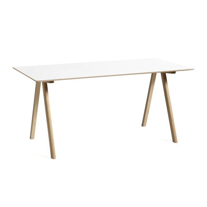 HAY - Copenhague CPH10 2. 0 Bureau, 160 x 80 cm, gelakt eiken / wit laminaat