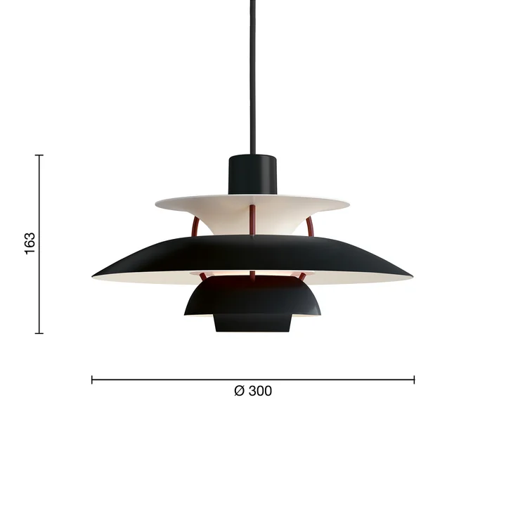 Louis Poulsen - PH 5 Mini hanglamp, zwart (Black Edition 2025)