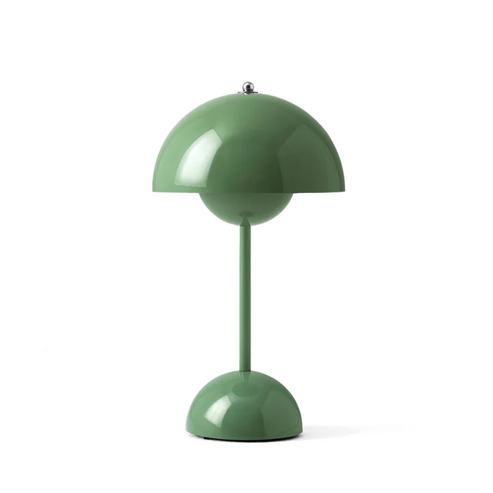 & Tradition - Flowerpot oplaadbare tafellamp VP9 met magnetische oplaadkabel, saliegroen (Limited Edition)