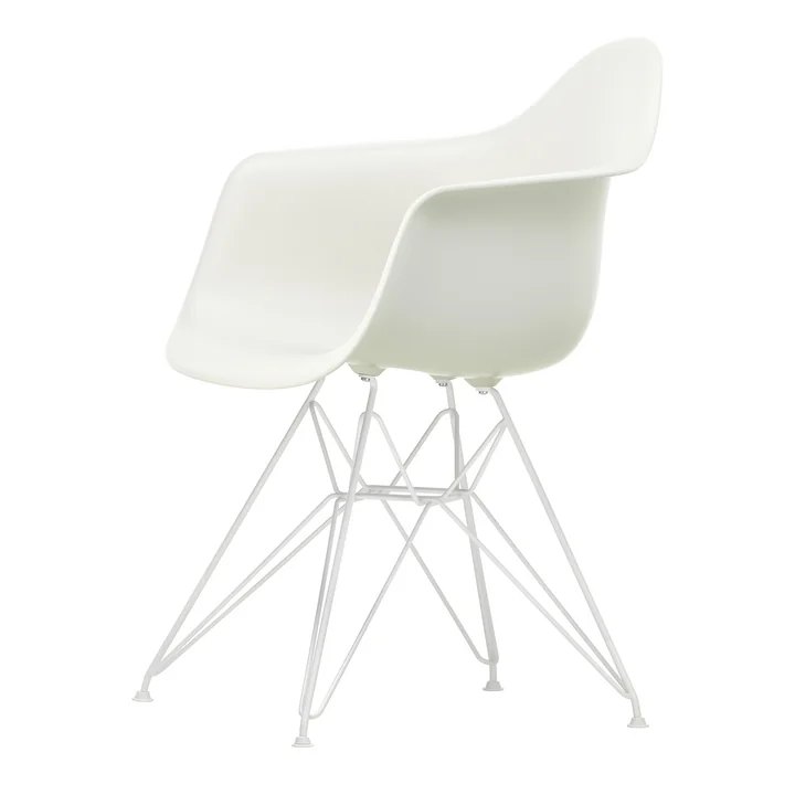 Vitra - Eames Plastic Armchair DAR RE, wit / katoen wit