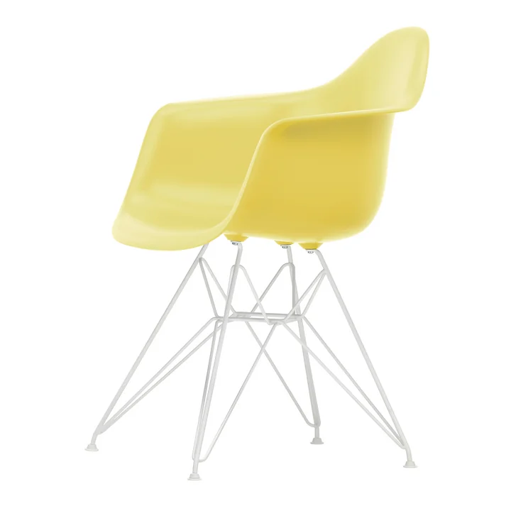 Vitra - Eames Plastic Armchair DAR RE, wit / citroen