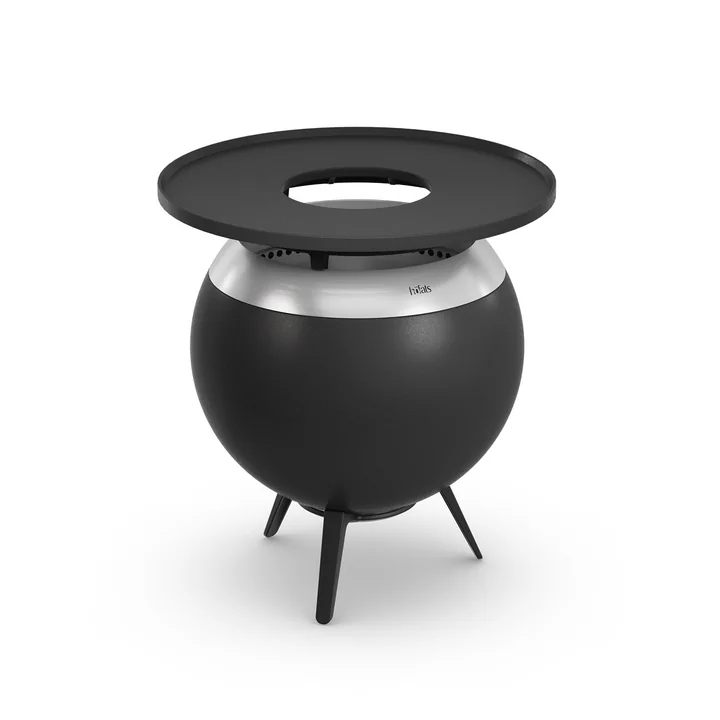 höfats - Moon 45 Plancha grillset laag, roestvrij staal / zwart