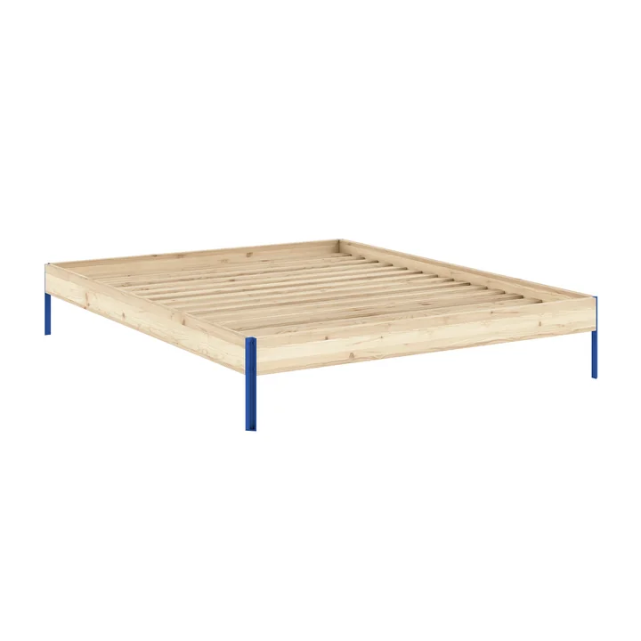 Karup Design - Core Bed 160 x 200 cm, grenen / levendig blauw