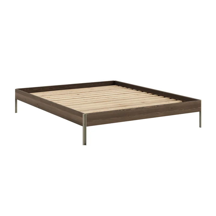 Karup Design - Core Bed 160 x 200 cm, dennen johannesbroodbruin / saliegroen