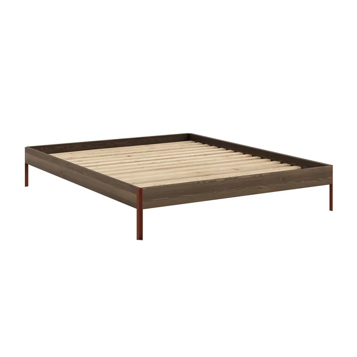 Karup Design - Core Bed 160 x 200 cm, dennen johannesbroodbruin / terra rood