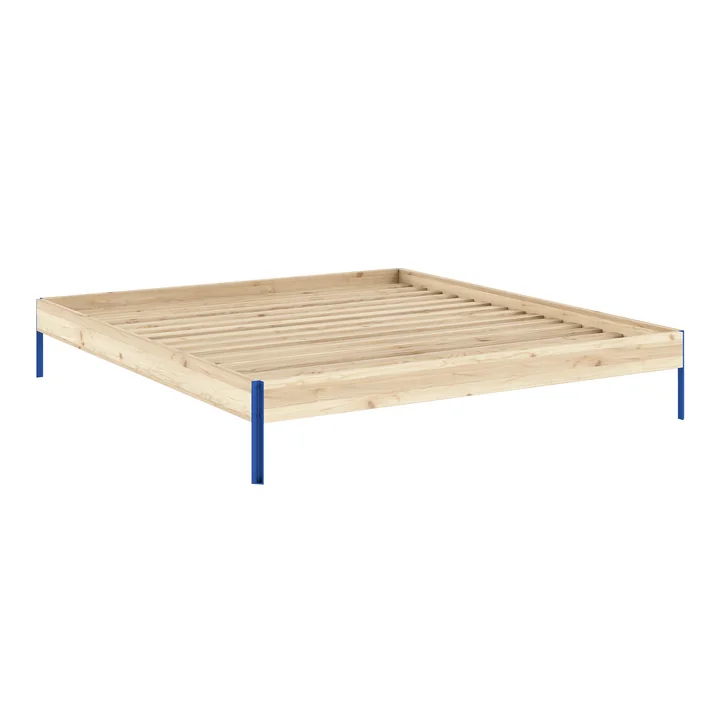 Karup Design - Core Bed 180 x 200 cm, grenen / levendig blauw
